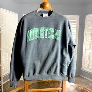 Champion Men’s University Of North Texas Mean Green Gray Pullover Sweatshirt  L